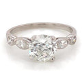 2.25 CT Round & Marquise Cut Engagement Ring P2583