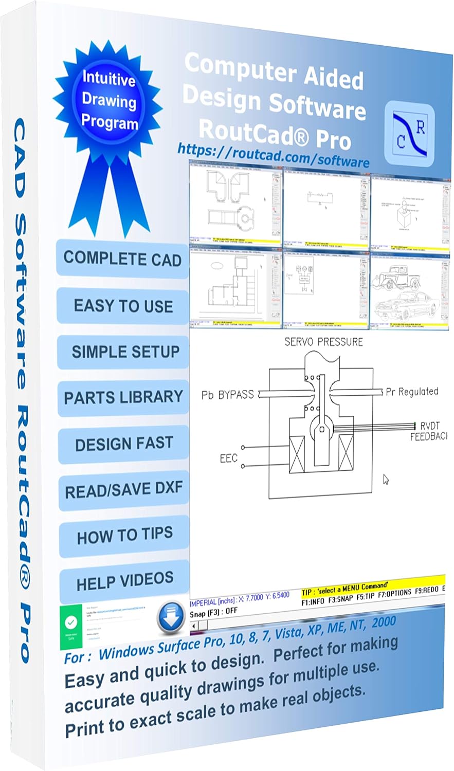 CAD Software with Parts Library and Tutorial Training Videos L72275