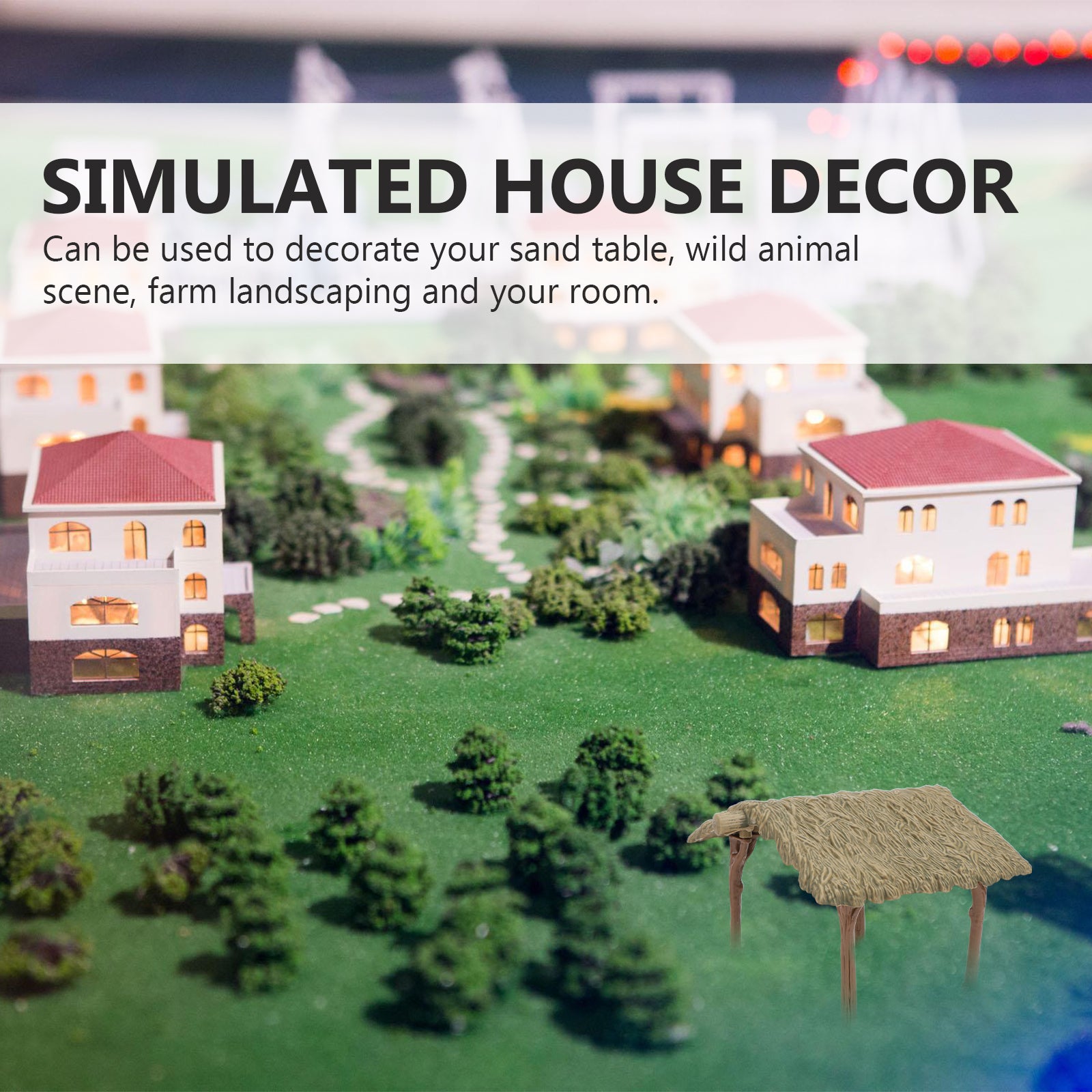 Miniature DIY Farmhouse House Model Assembled Educational Toys Y37602