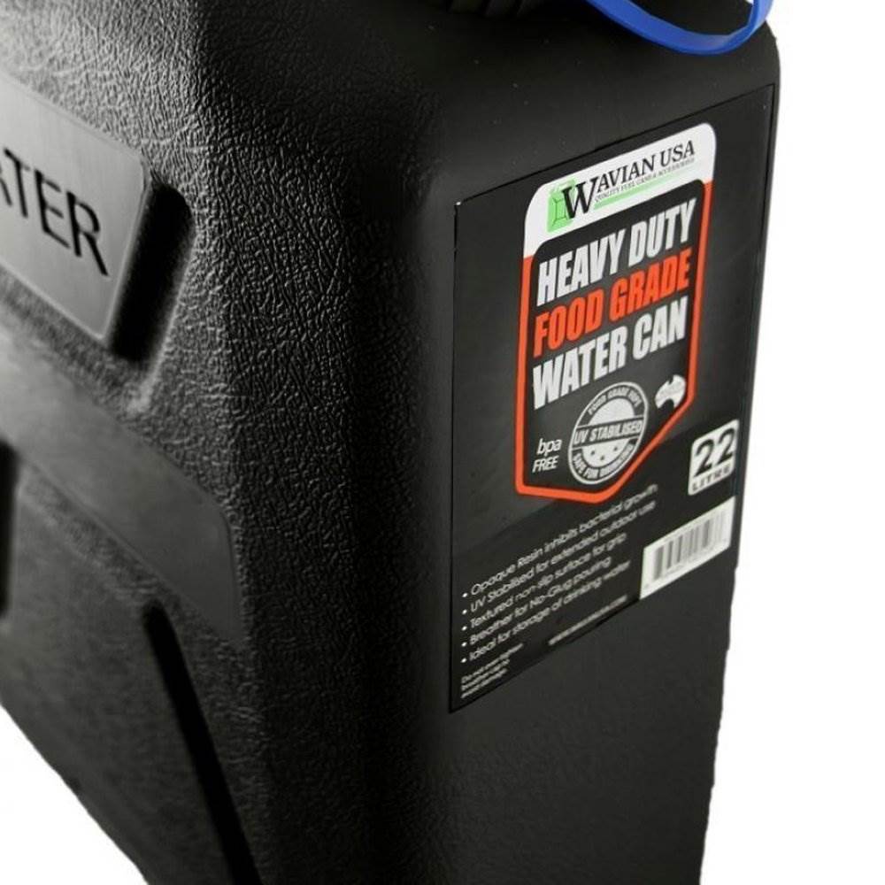 5 Gallon Plastic Water Jug Can Container with Easy Pour Spout, Black X8967