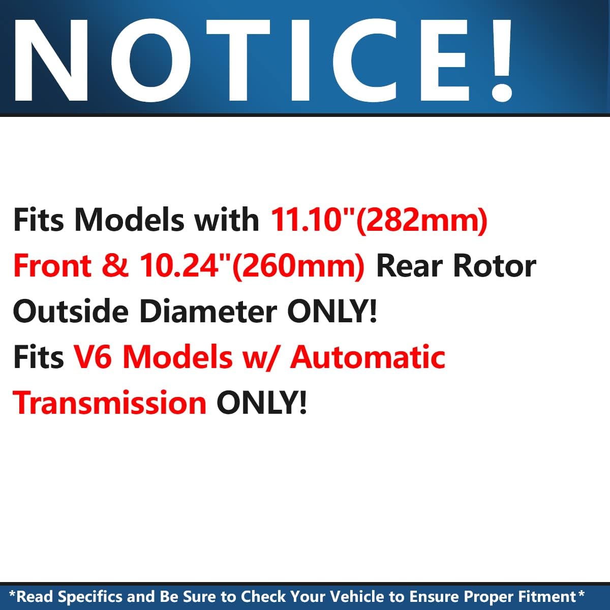Drilled Slotted Rotors + Brake Pads Replacement for 2003-2007 Honda Accord V6 Models w/ Automatic Trans. E38122