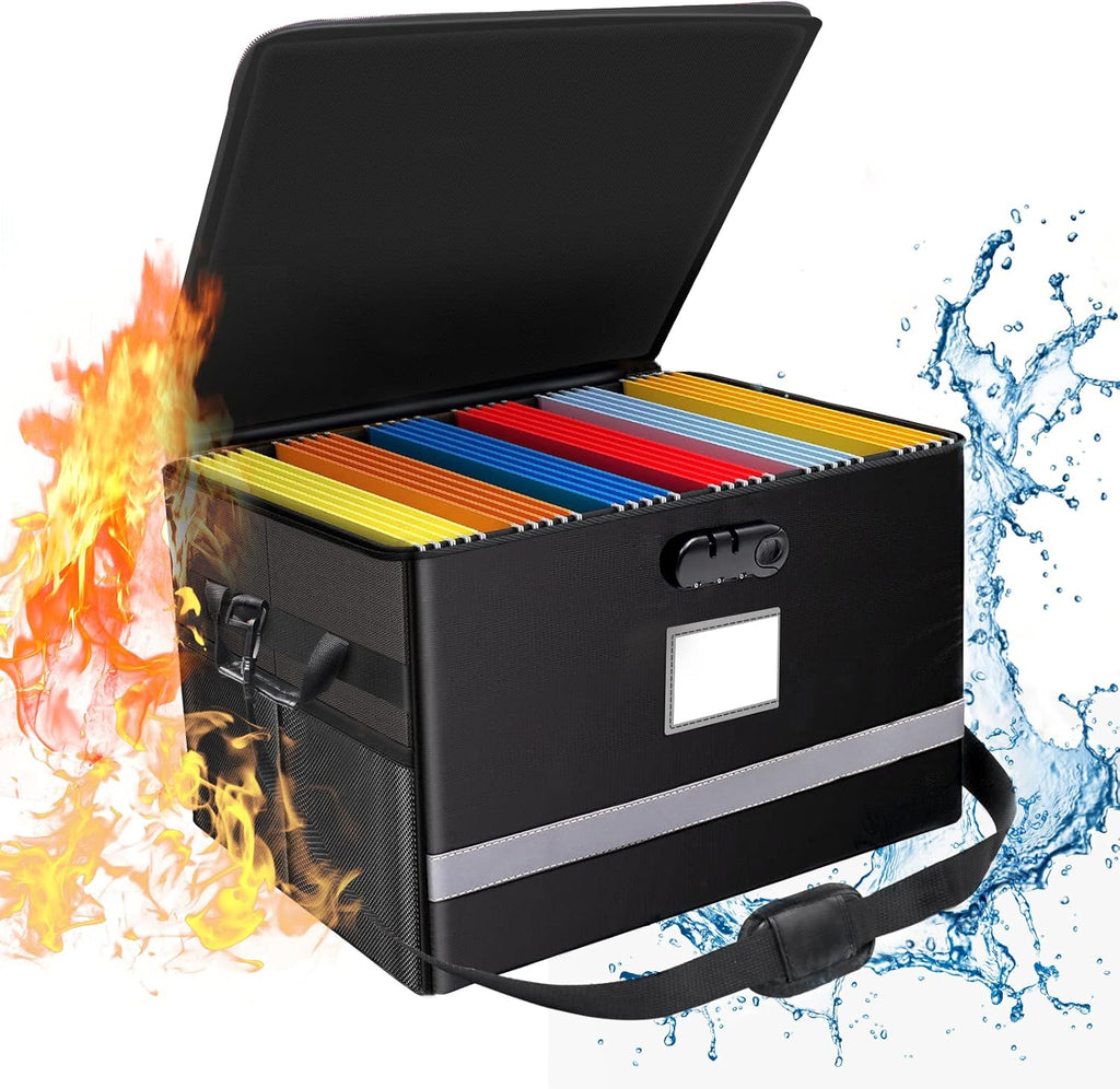 Fireproof File Box with Lock, Pack of 2 D18793