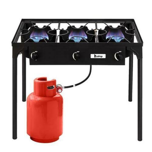 225000 BTU Propane Stove 3 Burner Outdoor Portable BBQ Grill J904172