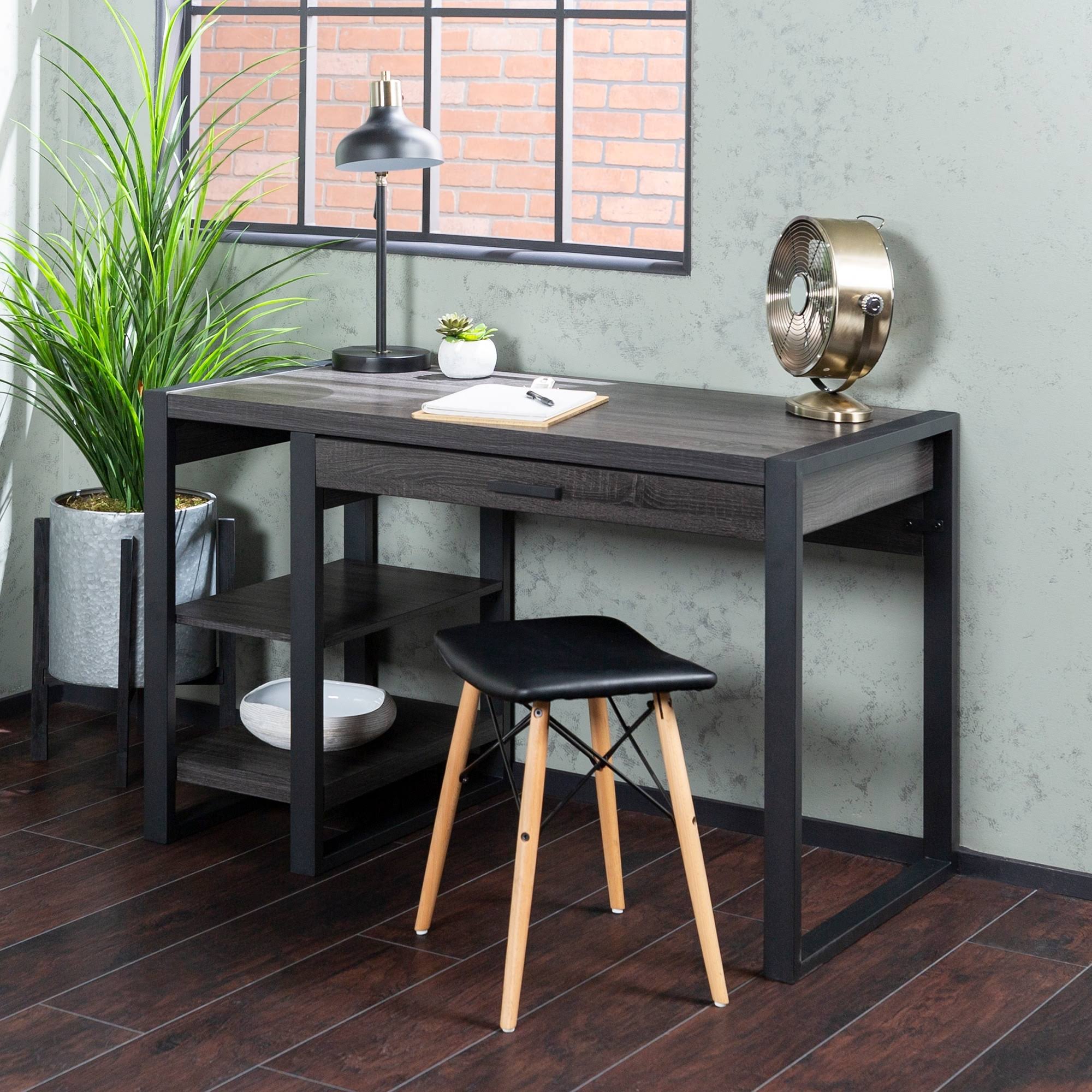 Dark Walnut Computer Desk N18657