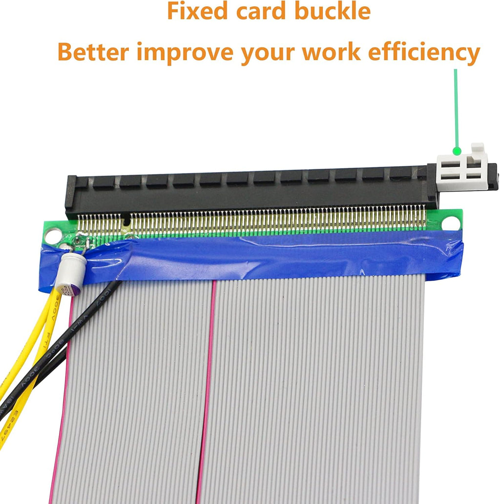 PCIe 16x to 16x Powered Flexible Riser Extender Cable, 20CM, Pack of 2 I4544