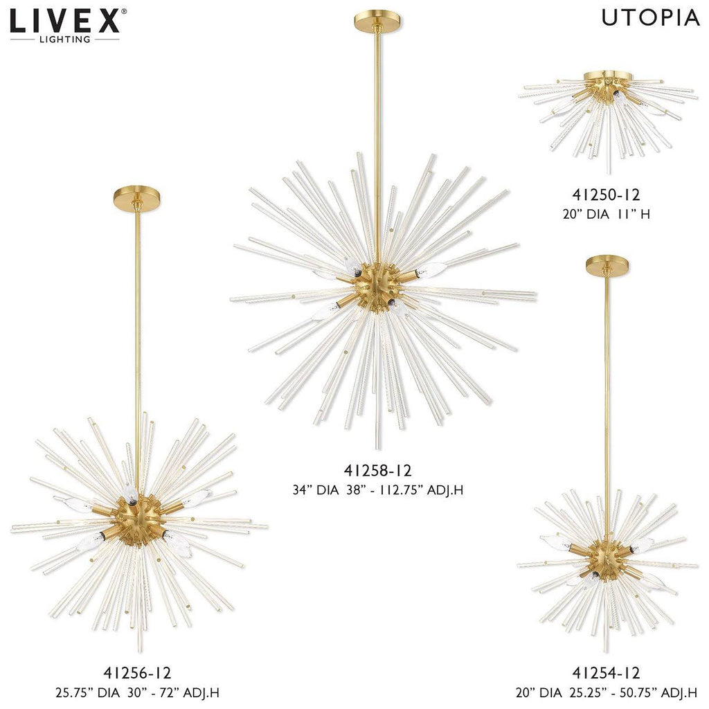 4 Light Satin Brass Ceiling Mount G720