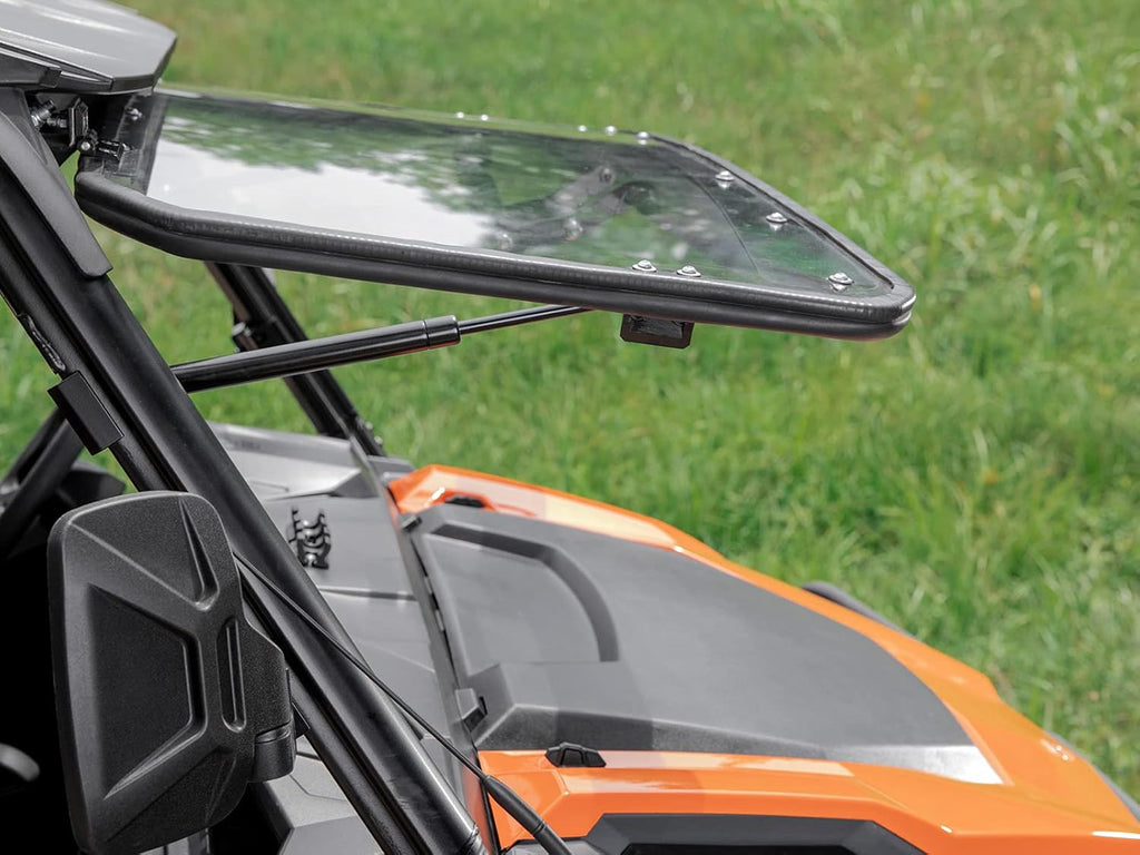 Heavy-Duty Scratch Resistant Flip Windshield, 1/4 Thick Polycarbonate J59182