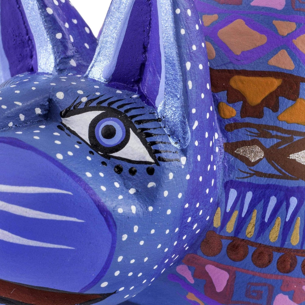 Blue Cat Alebrije Sculpture H5562