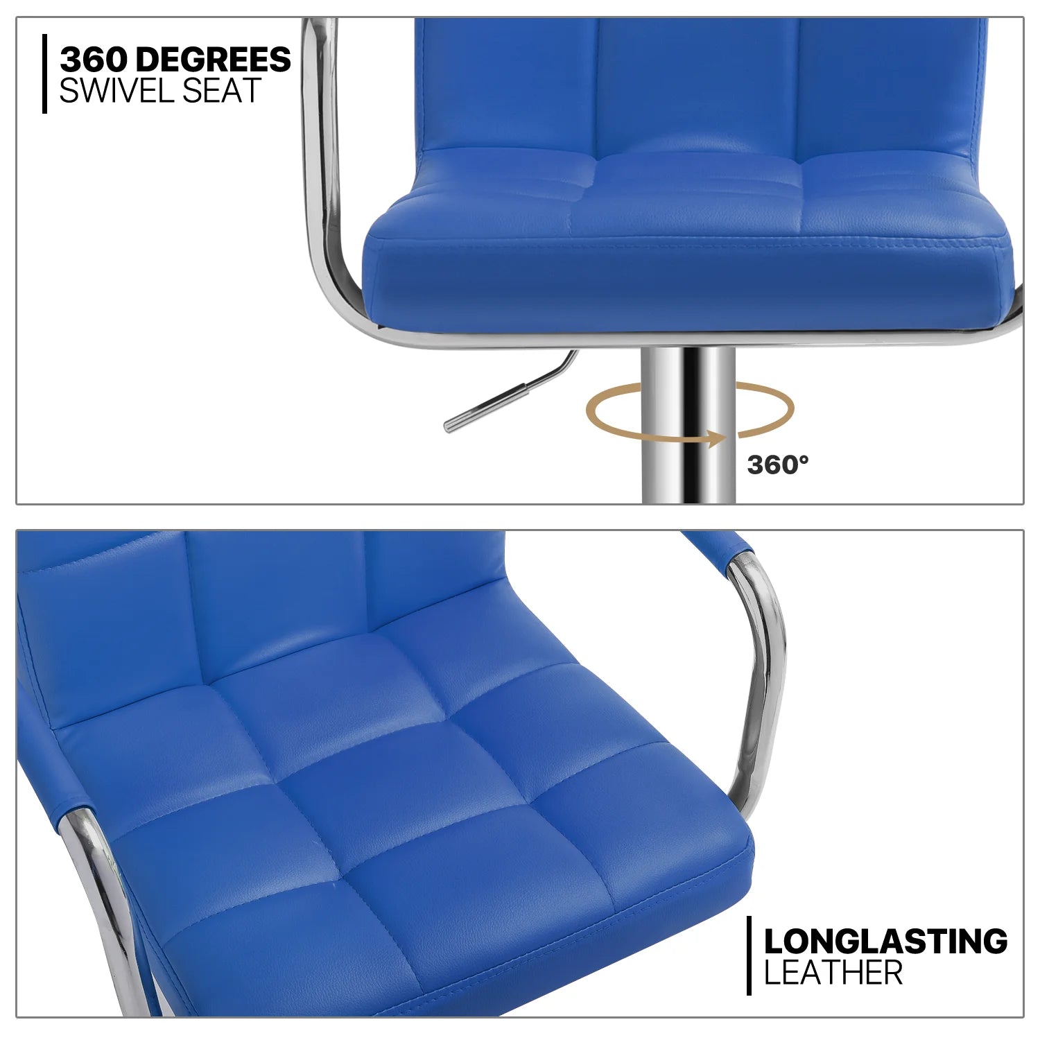 Set of 3 Bar Dining and Chair Set with PU Leather Chair O813635