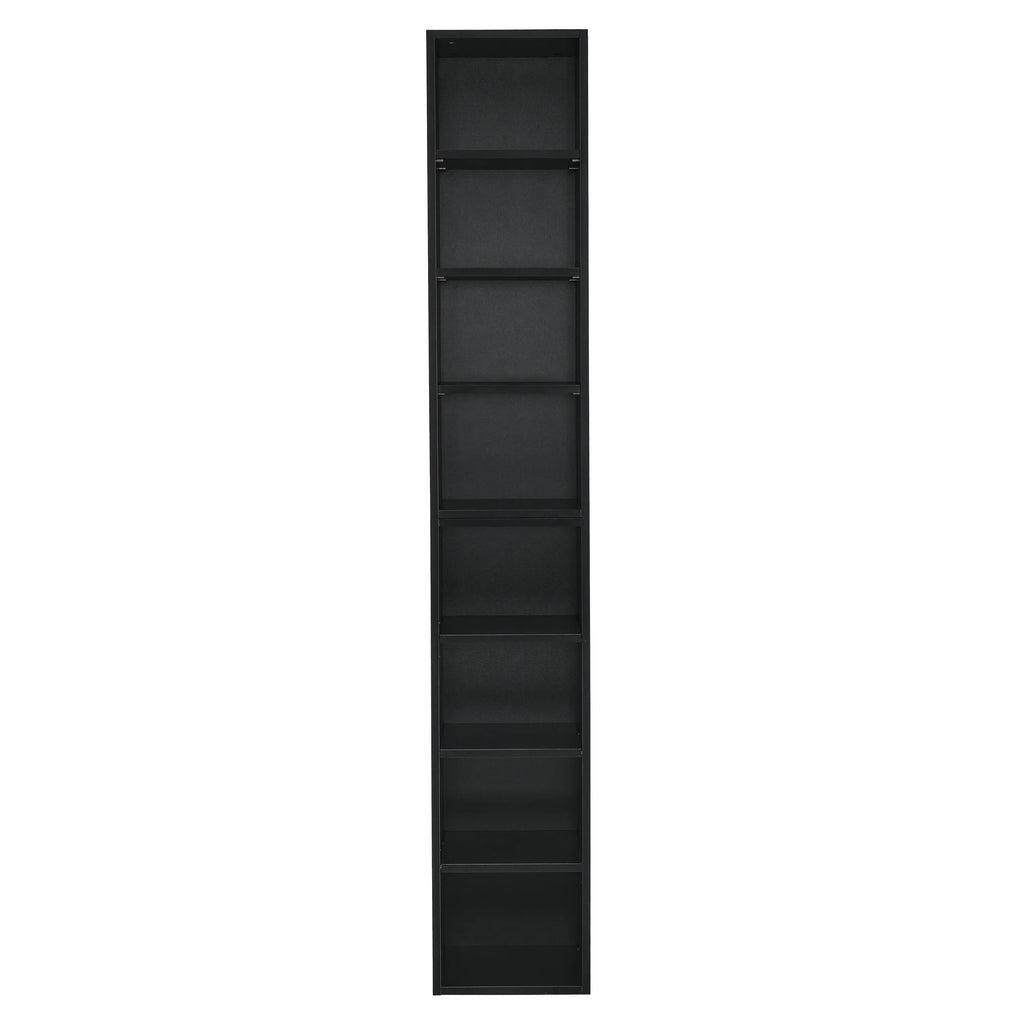 8-Tier Media Tower Rack with Adjustable Shelves A840