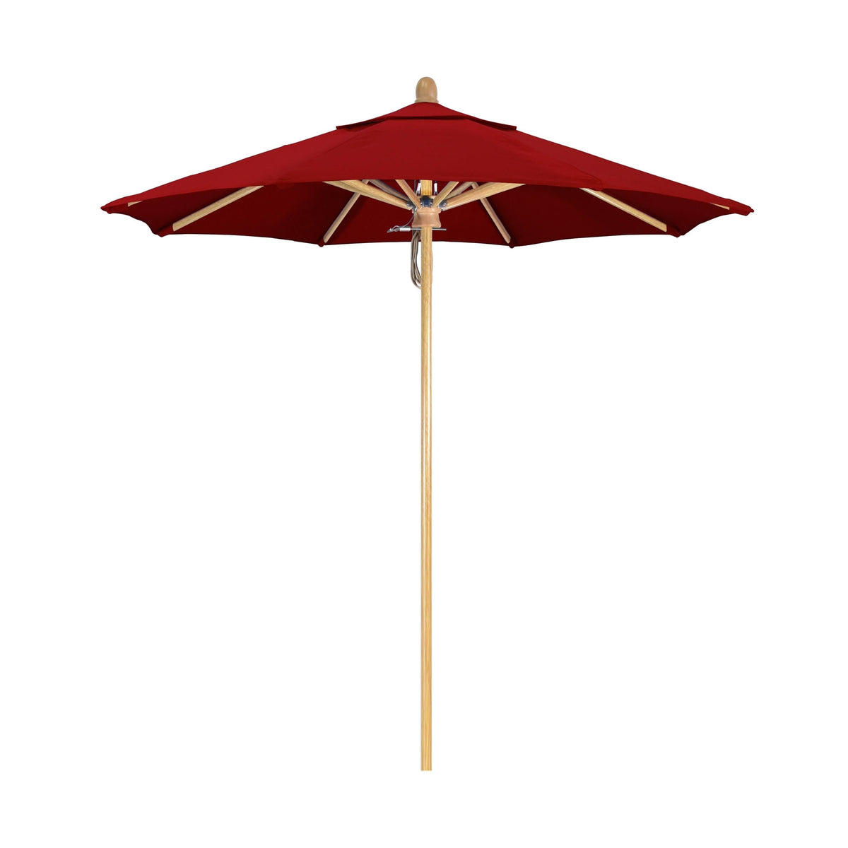 7.5 ft Patio Umbrella with White Oak Fiberglass Pole O39070