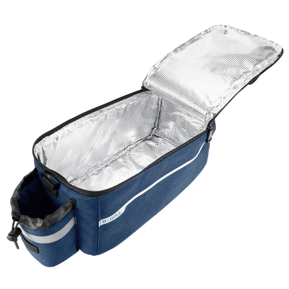 Insulated Trunk Cooler Bag Cycling Bicycle Rear Rack Storage Luggage Bag Reflective MTB Bike Pannier Bag Shoulder Bag I783