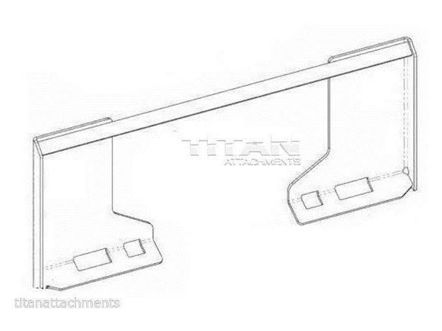 5/16x22 Quick Tach Loader Cut Out Universal Mount Plate N9836