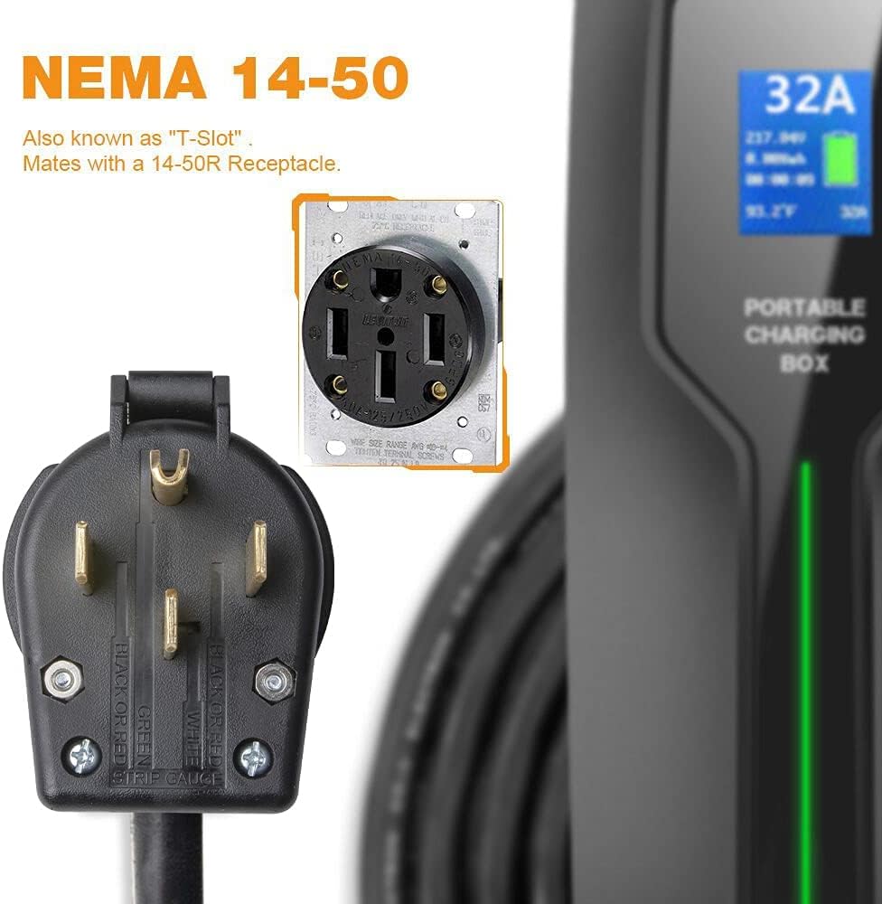 32 Amp Level 2 Portable EV Charger with NEMA14-50 K68522