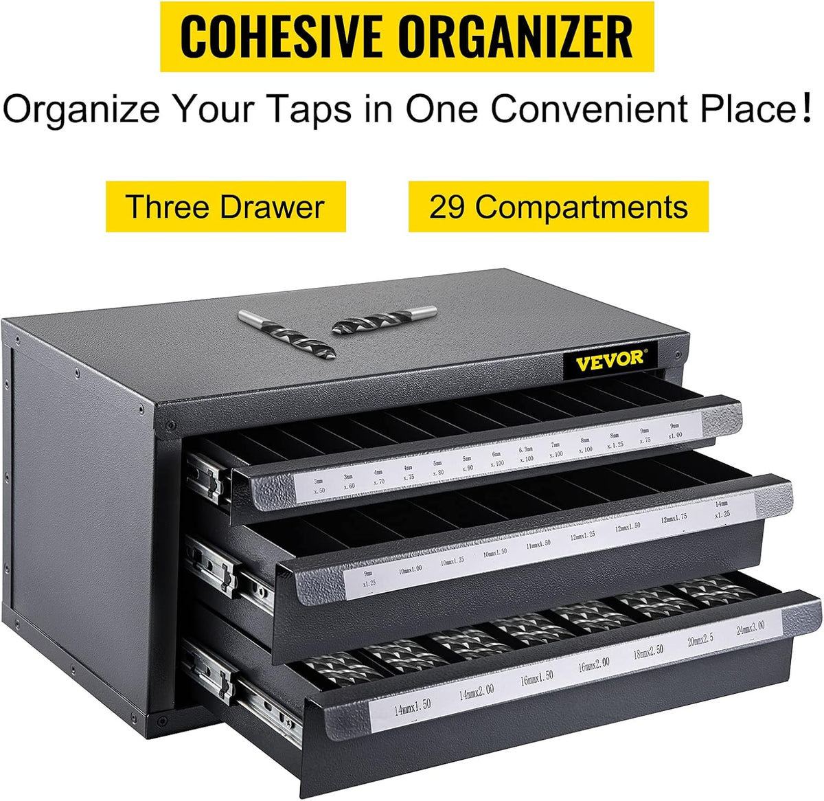 60-Compartment Tap Dispenser Cabinet, Cold Rolled Steel, Pack of 2 V86914