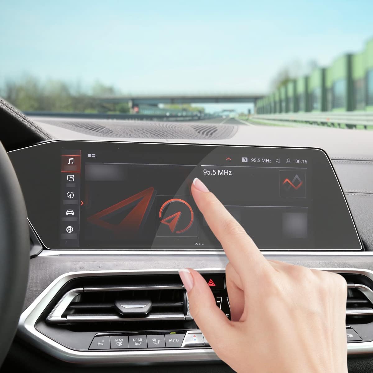 2 PCS 12.3-Inch Car Navigation Screen Protector Tempered Glass I1766