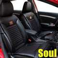 Black Faux Leather Full Set Car Seat Cover P691