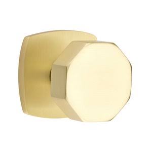 Double Dummy Octagon Knob in Satin Brass U679863