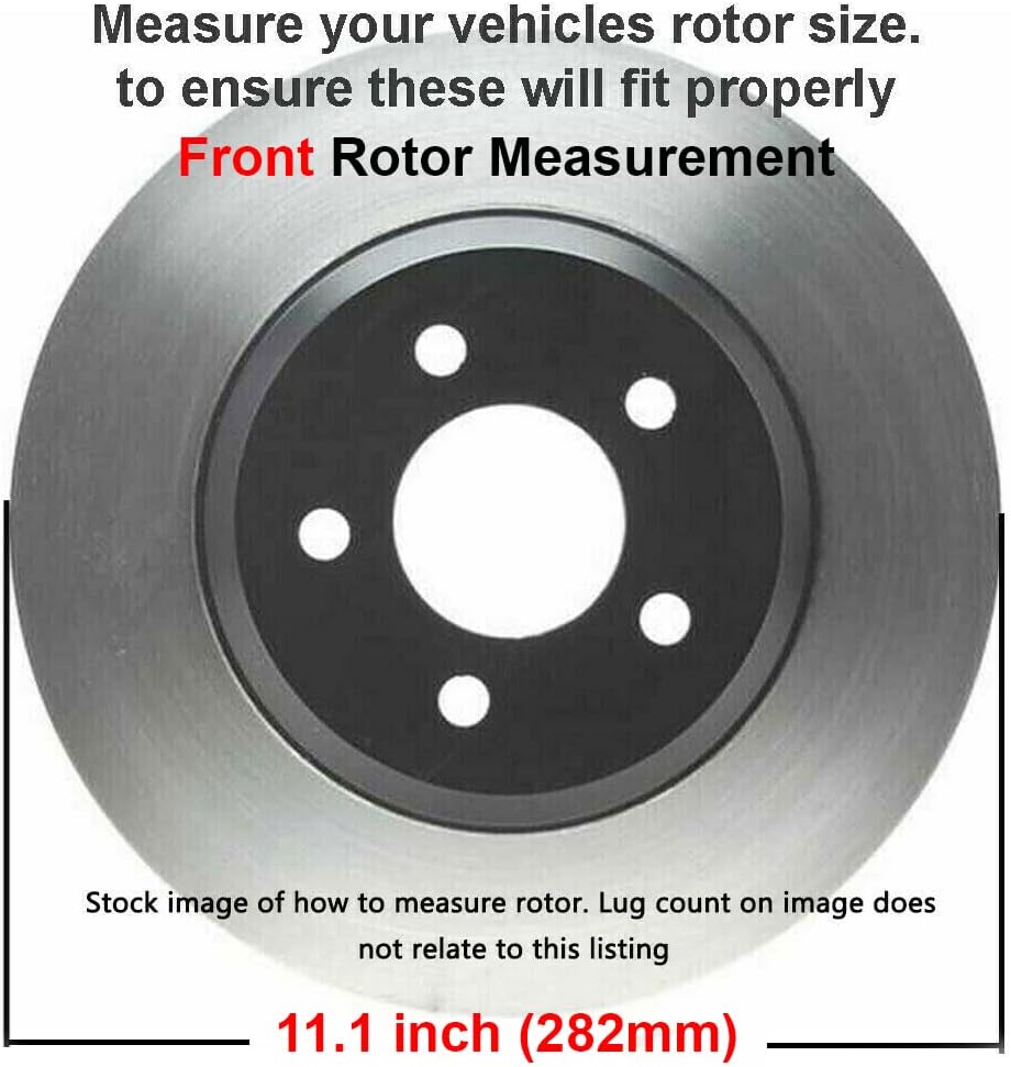 Drilled Slotted Rotors + Brake Pads Replacement for 2003-2007 Honda Accord V6 Models w/ Automatic Trans. E38122