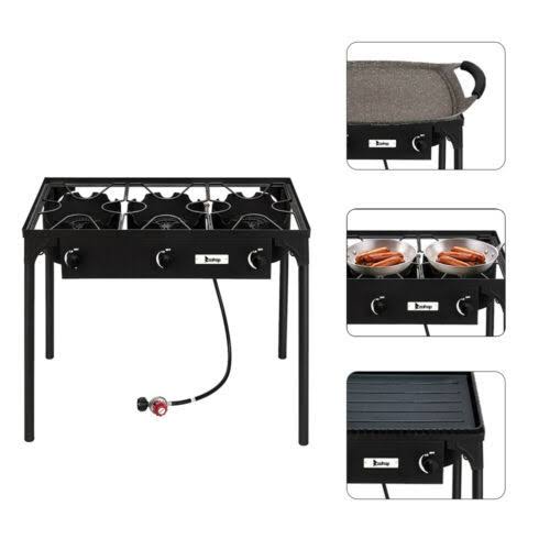 225000 BTU Propane Stove 3 Burner Outdoor Portable BBQ Grill J904172