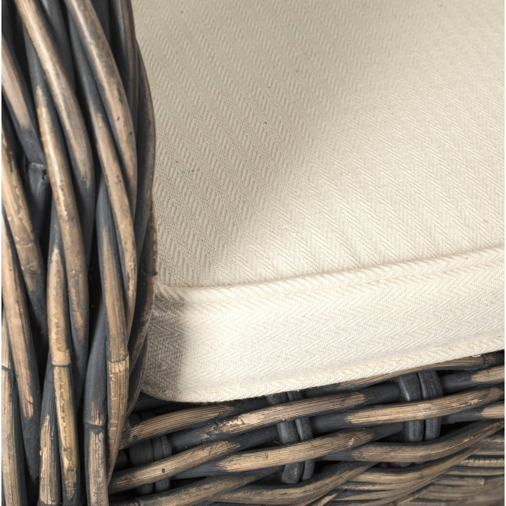 Black Wash Wicker Club Chair M1295