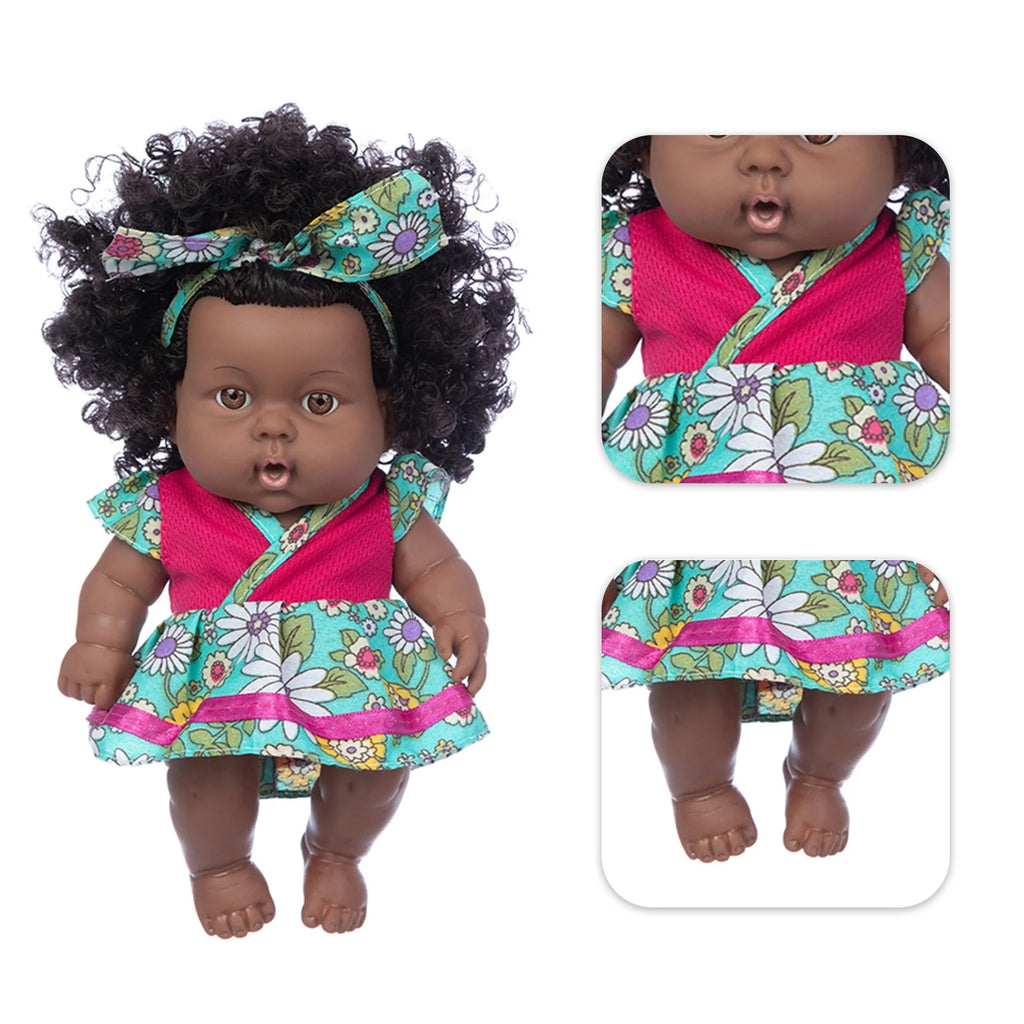8 Inch Black Baby Dolls With Clothes S14426