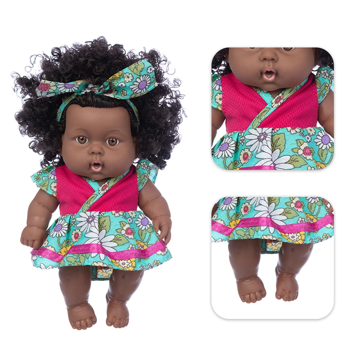 8 Inch Black Baby Dolls With Clothes S14426