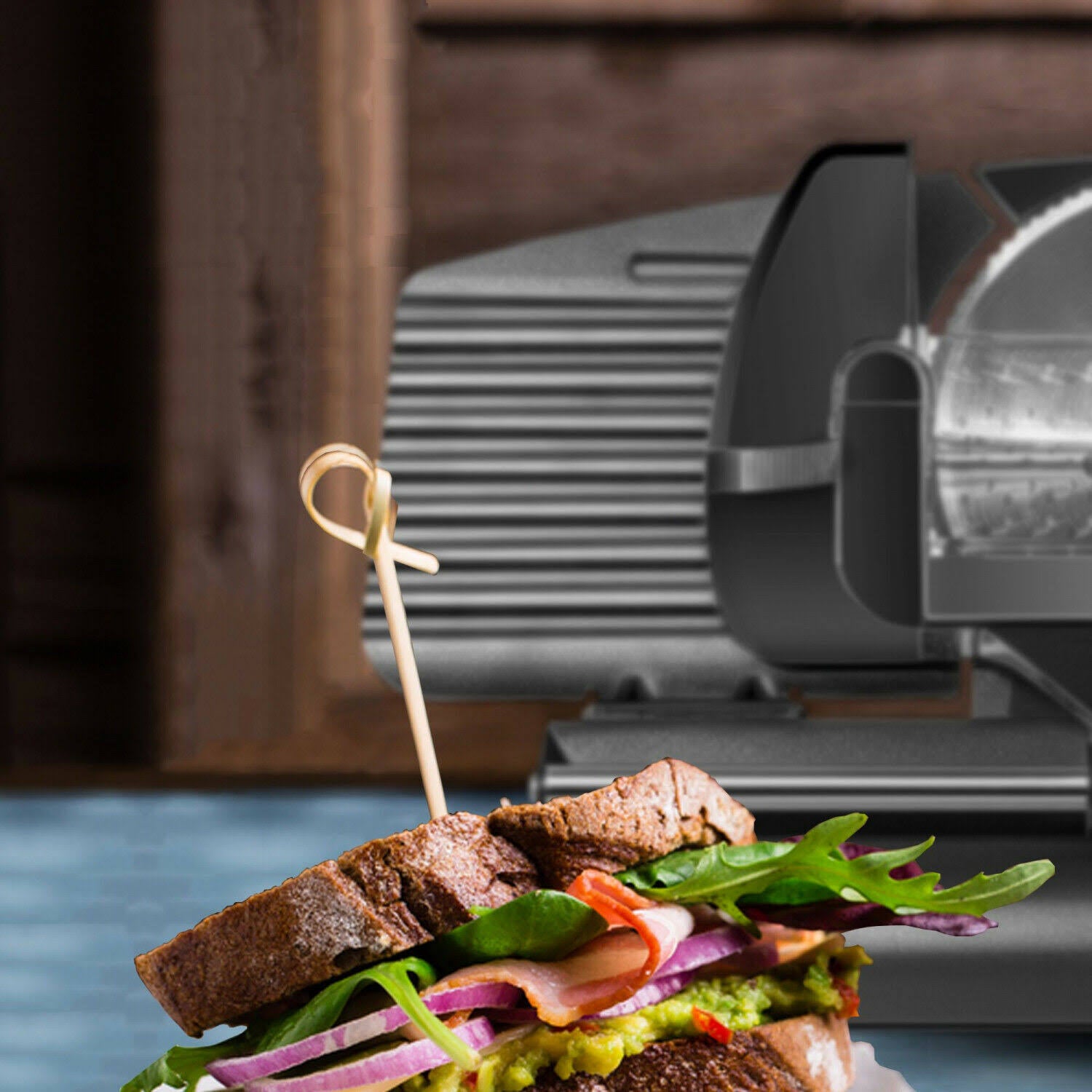 Black Stainless Steel Electric Food Slicer D88791