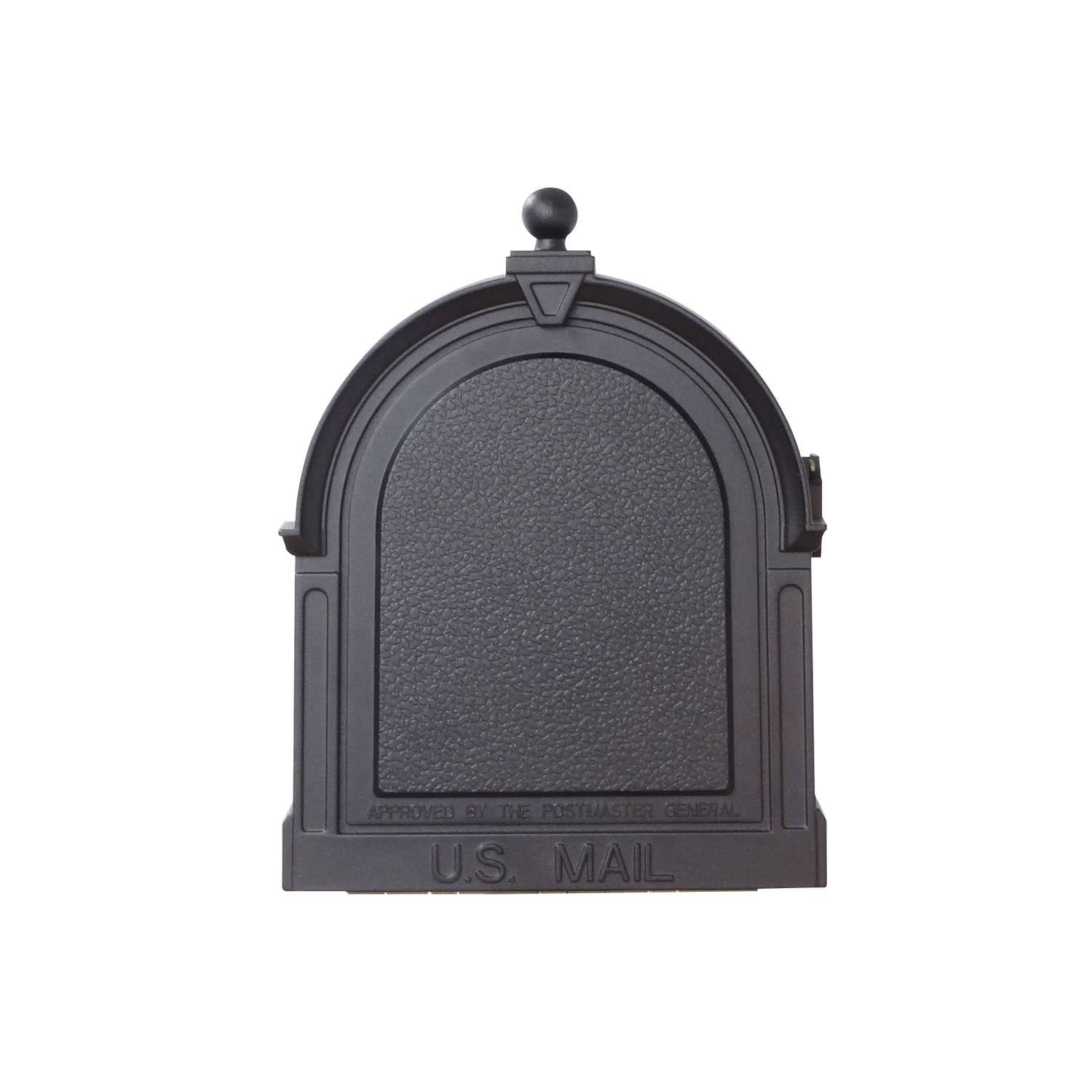 Black Curbside Mailbox with Locking Insert and Mailbox Post O3481