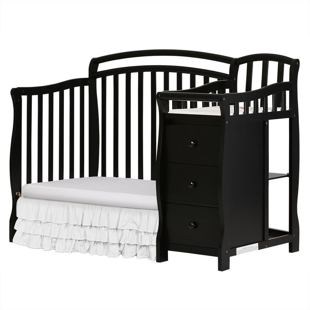 4-in-1 Mini Crib and Dressing Table Black K86936