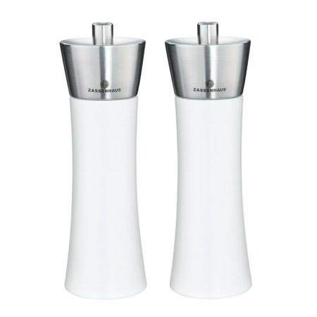 White Beech Wood Salt & Pepper Mill Grinder Set I5775