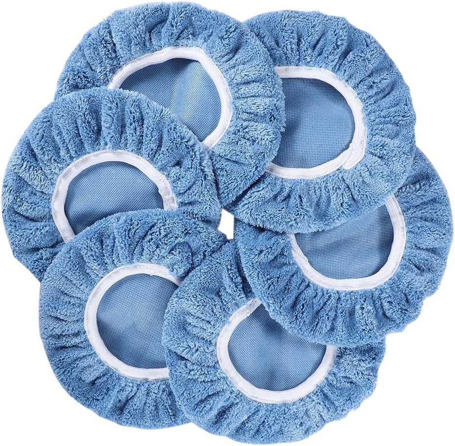 Cotton Polishing Bonnet Buffing Pad Cover for 5 to 6 Car Polisher Pack of 6Pcs Z853
