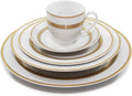 White 24K Plated Porcelain Dinnerware Set D3671