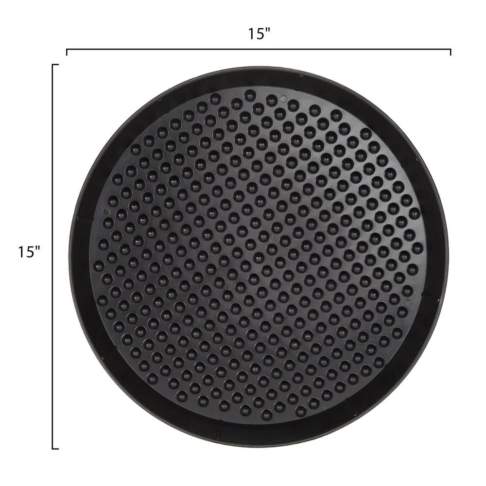 15x22 Charcoal Polypropylene Pizza Tray - 12/Case Y5164