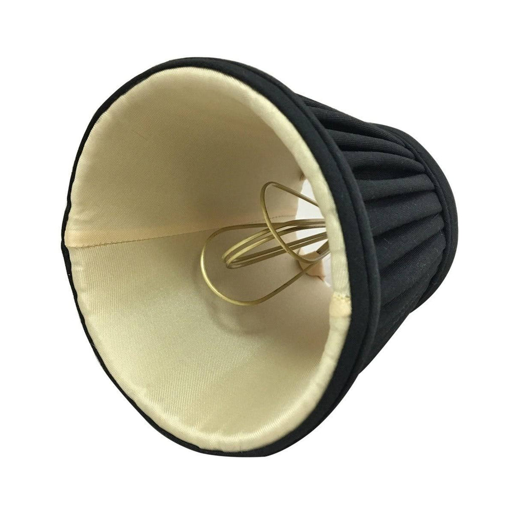 Silk Empire Candelabra Shade Set of 6 Black/Gold J1996