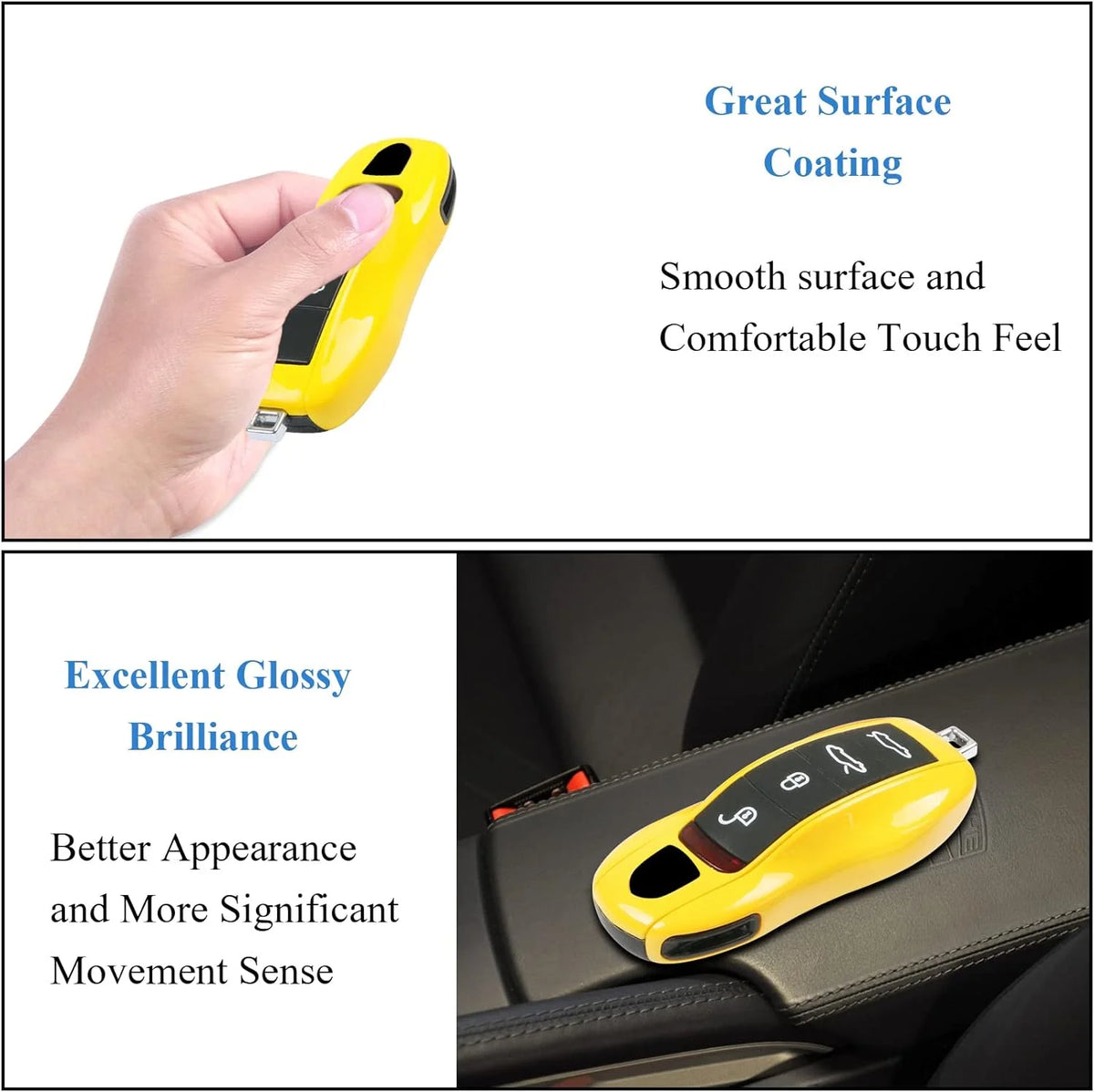 Yellow Painted 3 Pcs Smart Key Fob Shell W222894