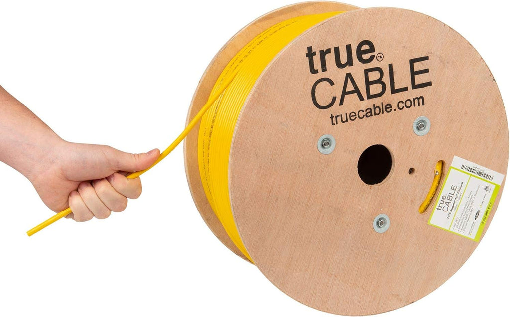 Cat6A Plenum Bulk Ethernet Cable, 1000ft, White, 23AWG 4 Pair Solid Bare Copper, UTP I80932