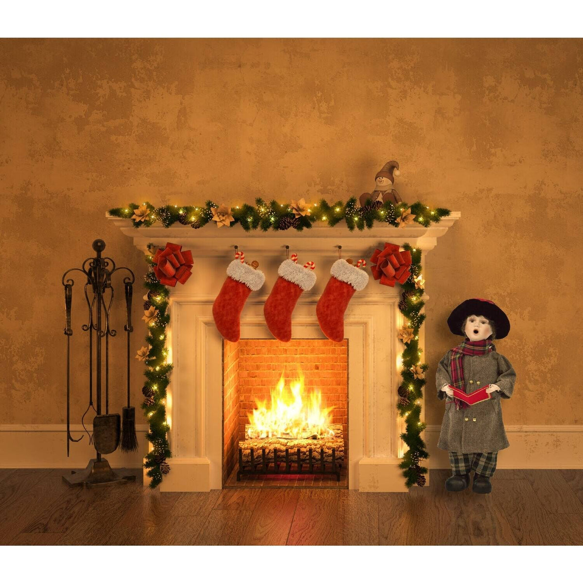 20 inch Victorian Boy Christmas Caroler N54392