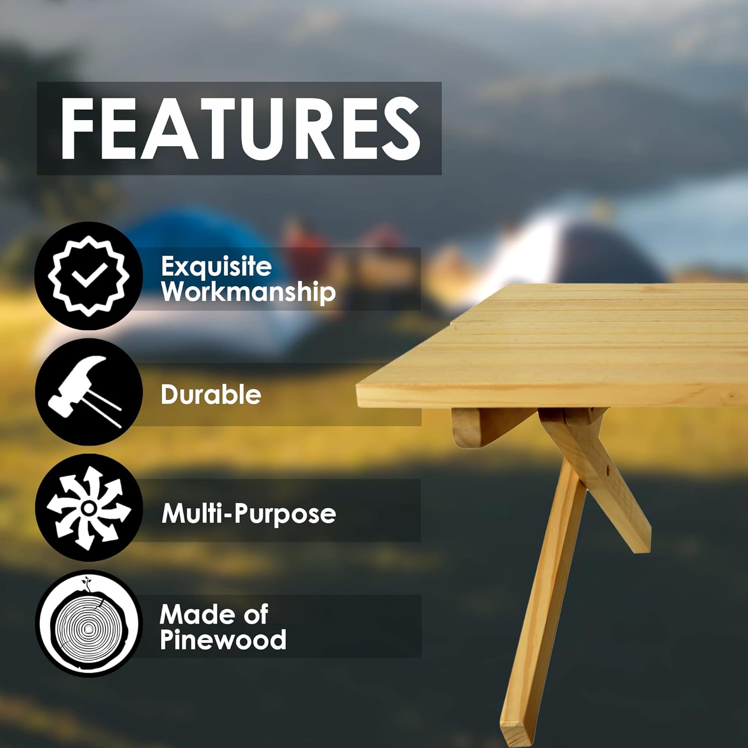 Pinewood Folding Table B558