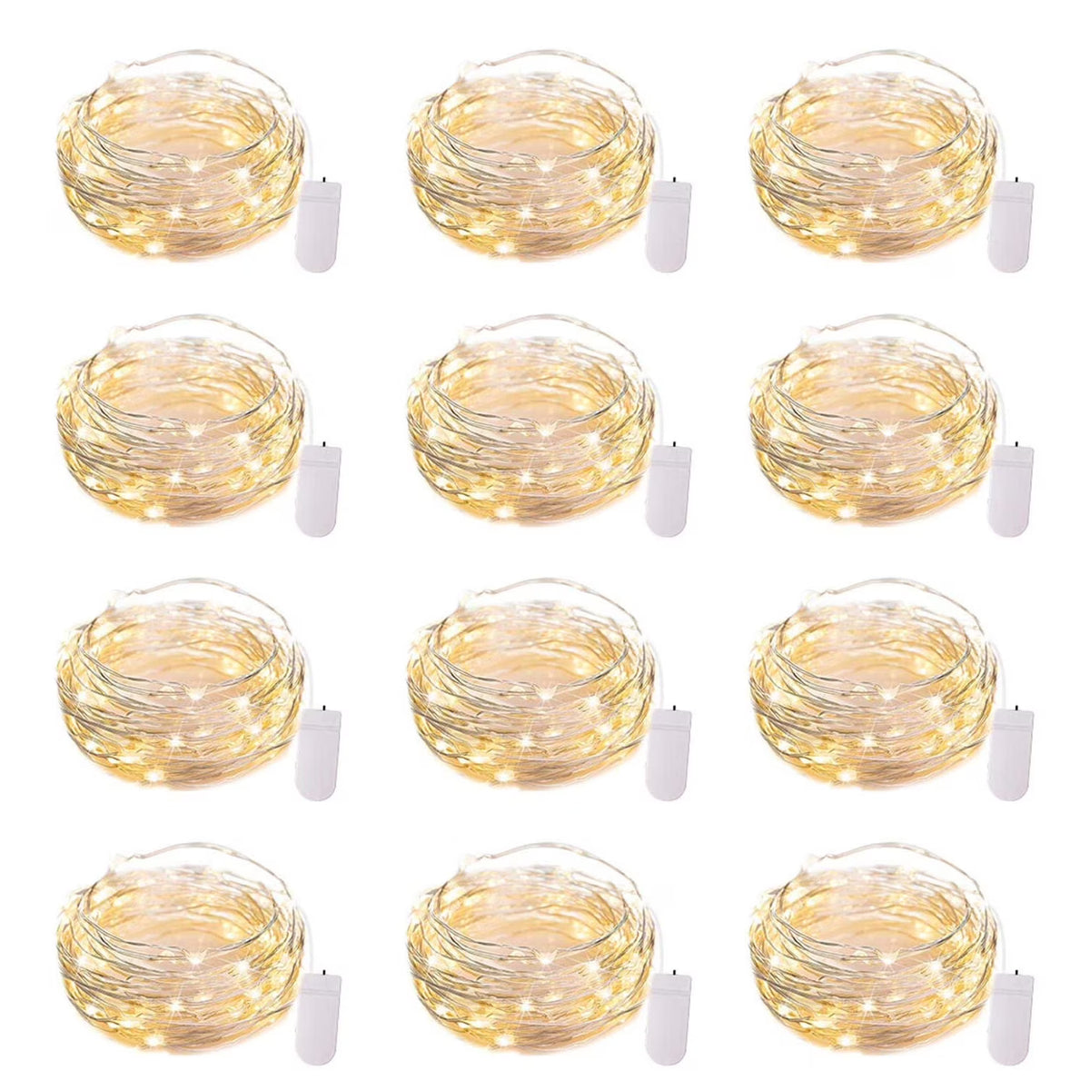 12 Pack 7 feet 20 Led Battery Operated String Lights P527861