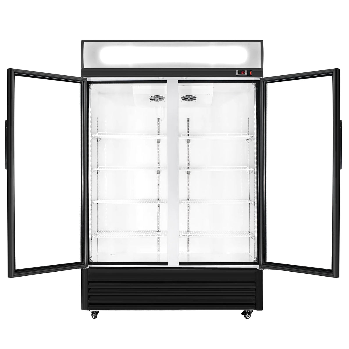51" Glass Door Merchandiser Refrigerator Beverage Cooler Y37160