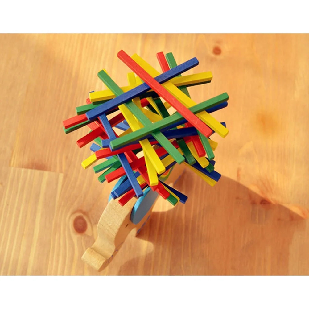 Wooden Stackable Building Blocks Set Balancing Games Educational Toys K608054