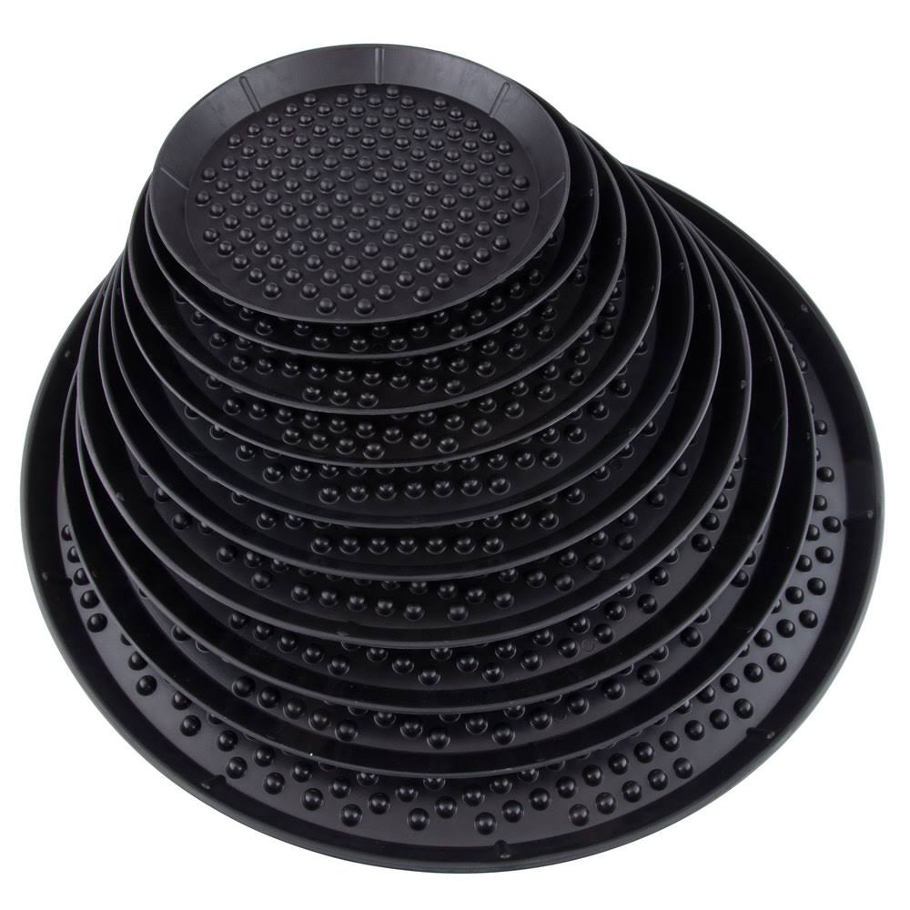 15x22 Charcoal Polypropylene Pizza Tray - 12/Case Y5164