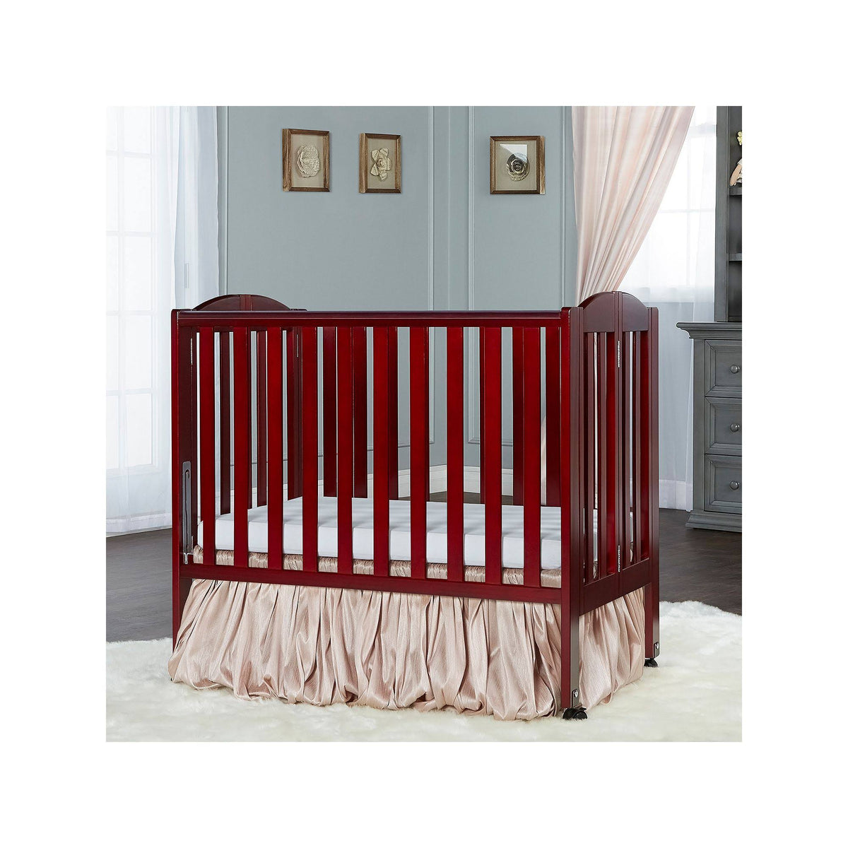 2-in-1 Wood Folding Portable Crib W5265