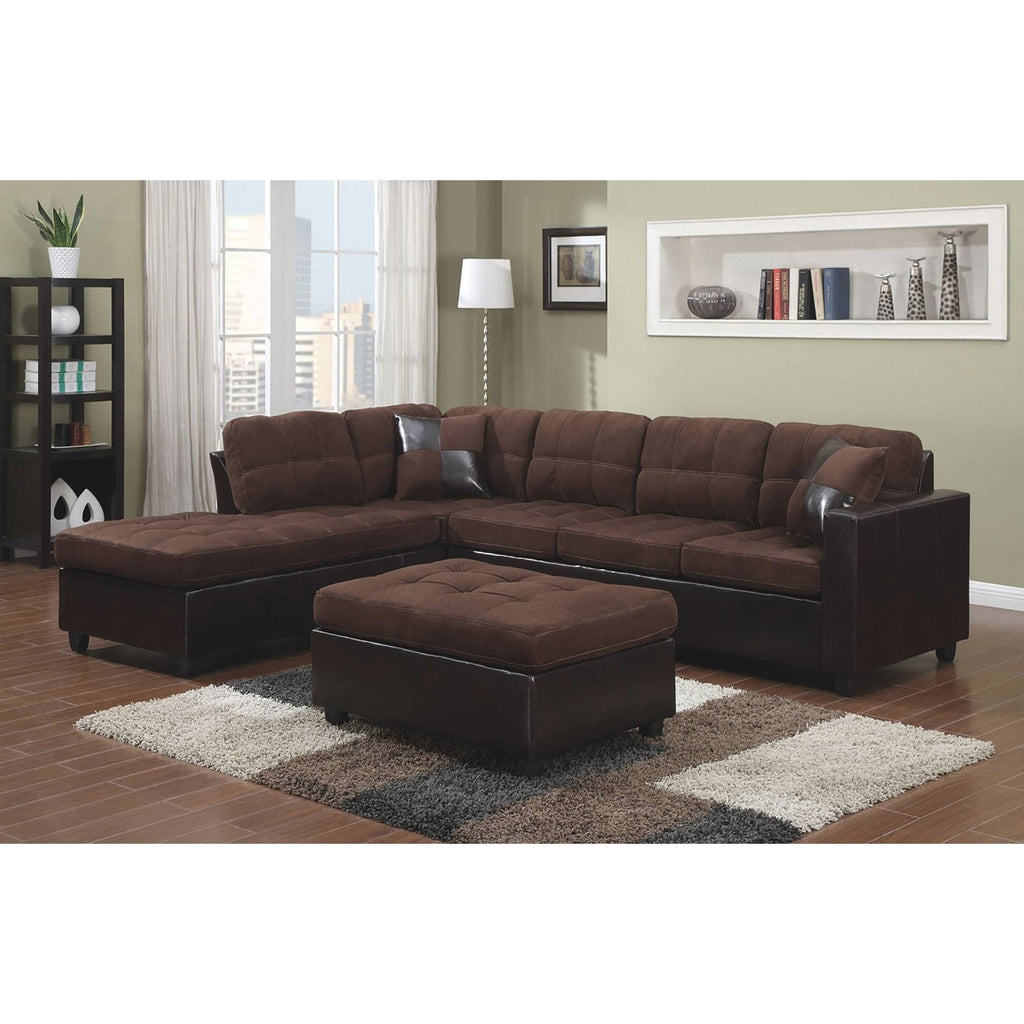 Tan Microfiber Ottoman P952602