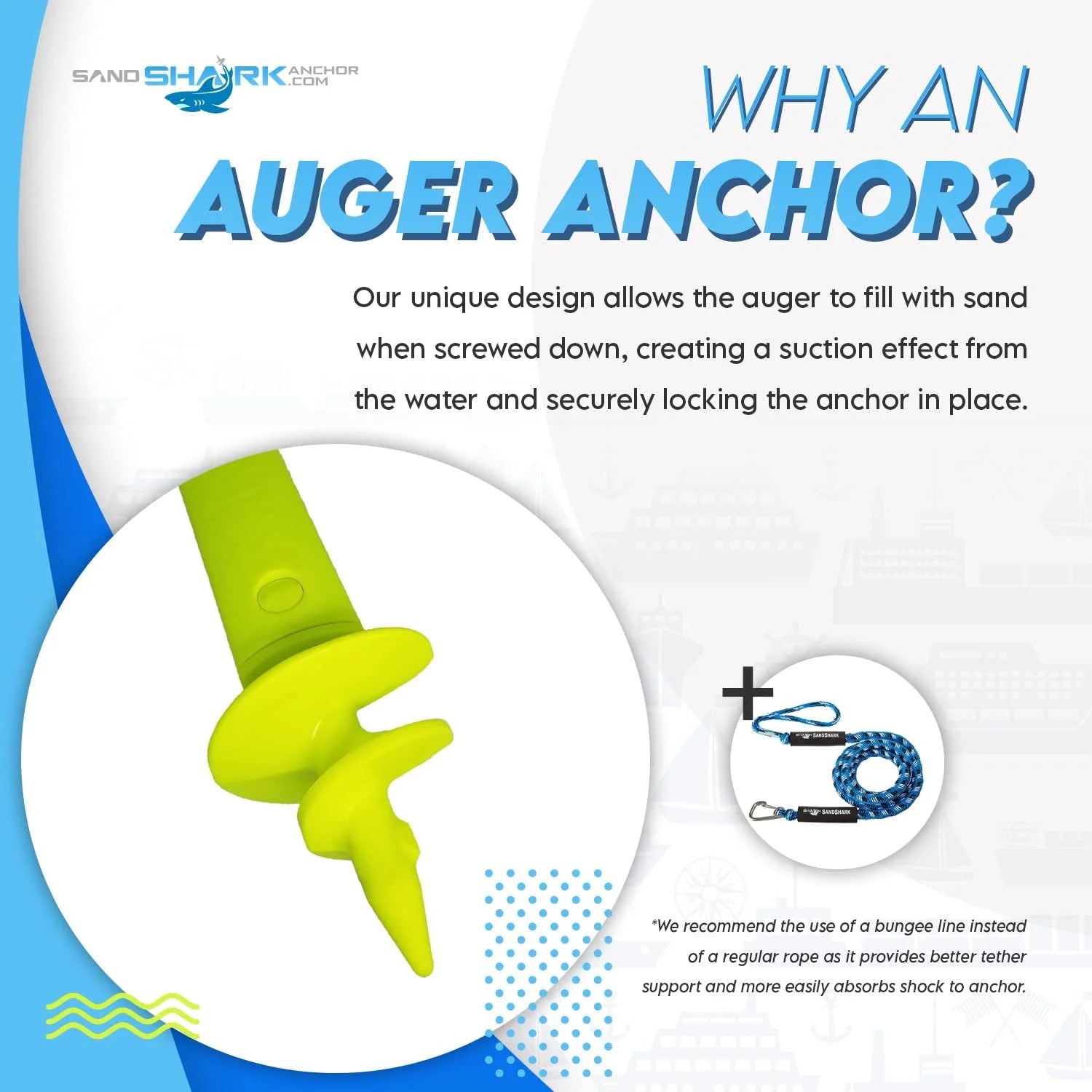 PVC Sport Shallow Water Sand Boat Anchor, 4 ft L5727