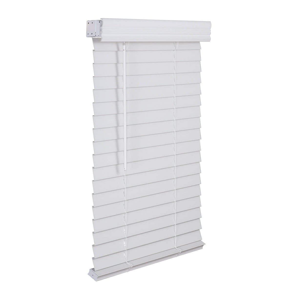 White Faux Wood Blind M59595