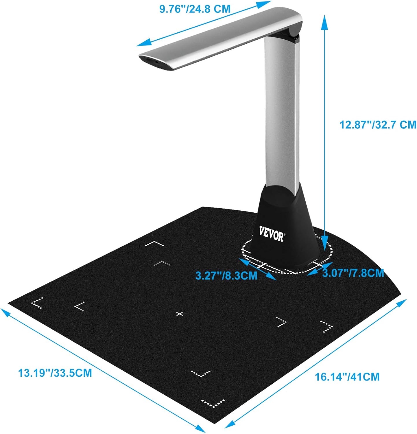 Document Scanner Camera with OCR Function, 10 Mega-Pixel Lens, LED Lights, A4, Pack of 2 E338