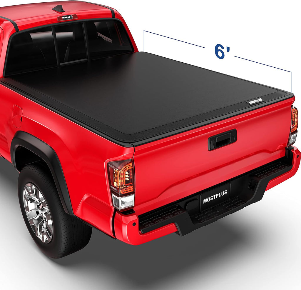Roll-Up Soft Vinyl Truck Bed Tonneau Cover for 6 FT Fleetside Cargo Bed Y668616
