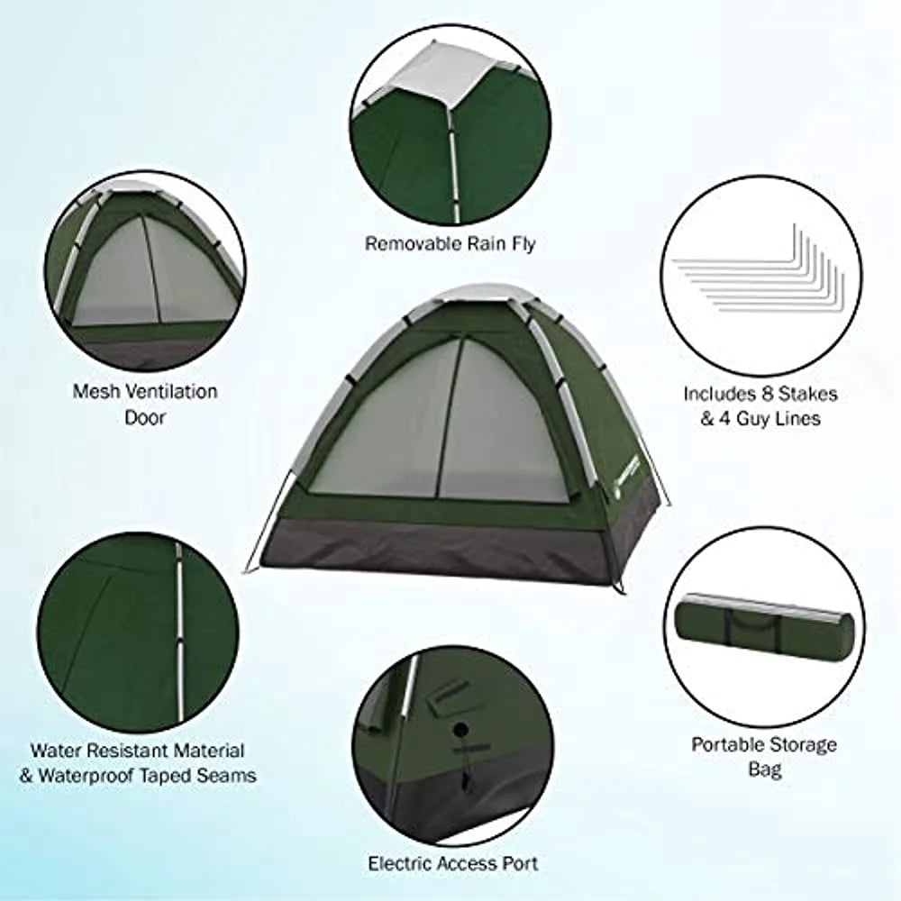 2-Person Dome Tent, Green A945003